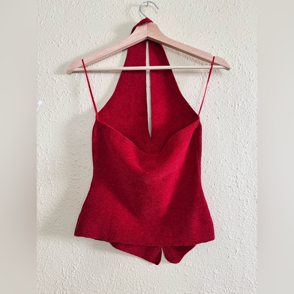 NEW | With Jean | Rose Halter Top in Red - Size L - Picture 6 of 11